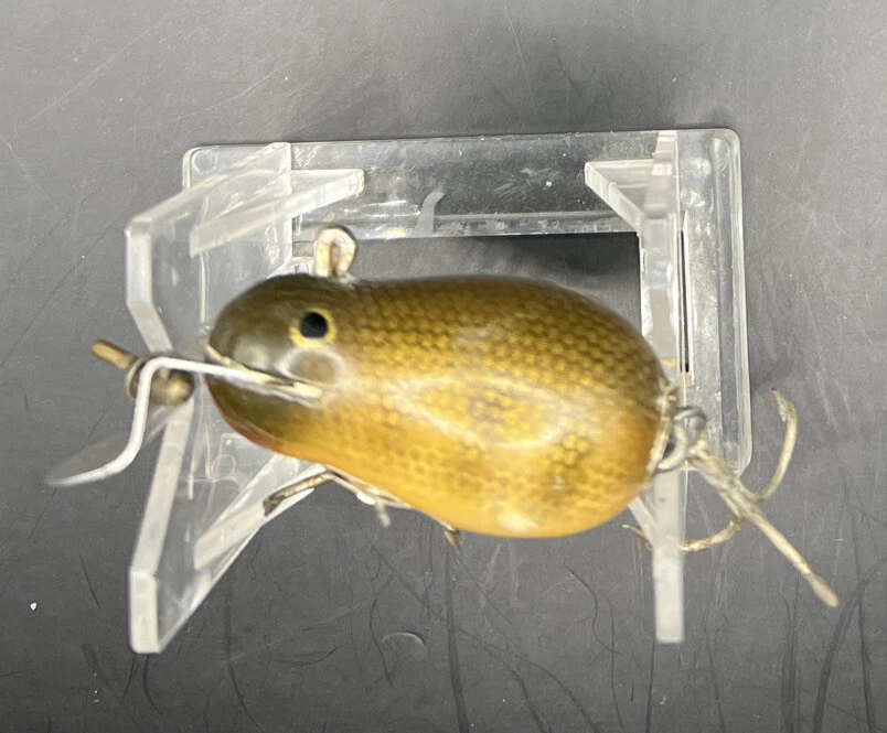 Señuelo de pesca vintage Creek Chub Pikie escala Tiny Tim madera Foto 2 de 4