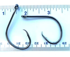 50 Matzuo 122010 Black Straight Eye Circle Fish Hooks 8/0 - 50 Hooks