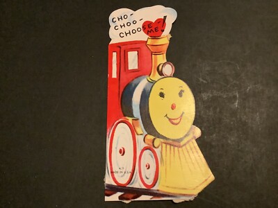 Vintage Valentine Card Anthropomorphic Engine “Cho Choo Choose Me” Made ...