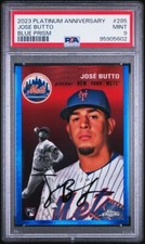 2023 Topps Platinum Anniversary Jose Butto Blue Prism ROOKIE RC PSA 9 MINT #285