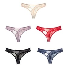 Damen Spitze Unterwäsche Tanga Transparent Slip Höschen Erotische Dessous