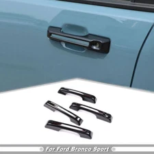 For 2021-2024 Ford Bronco Sport Gloss Black Exterior Door Grab Handle Cover Trim