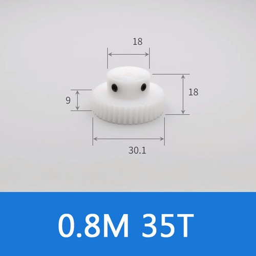 White POM Worm Wheel Gear 0.8 Module Transmission Gear Worm Rod Worm Gear Shaft - Picture 11 of 14