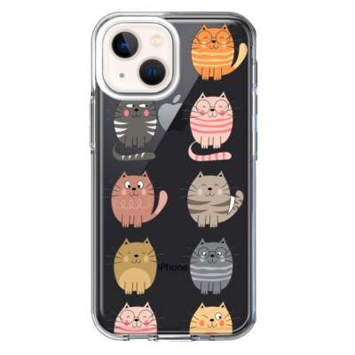 Mundaze Case for Apple iPhone 14/13 Cover Cute Glasses Cats
