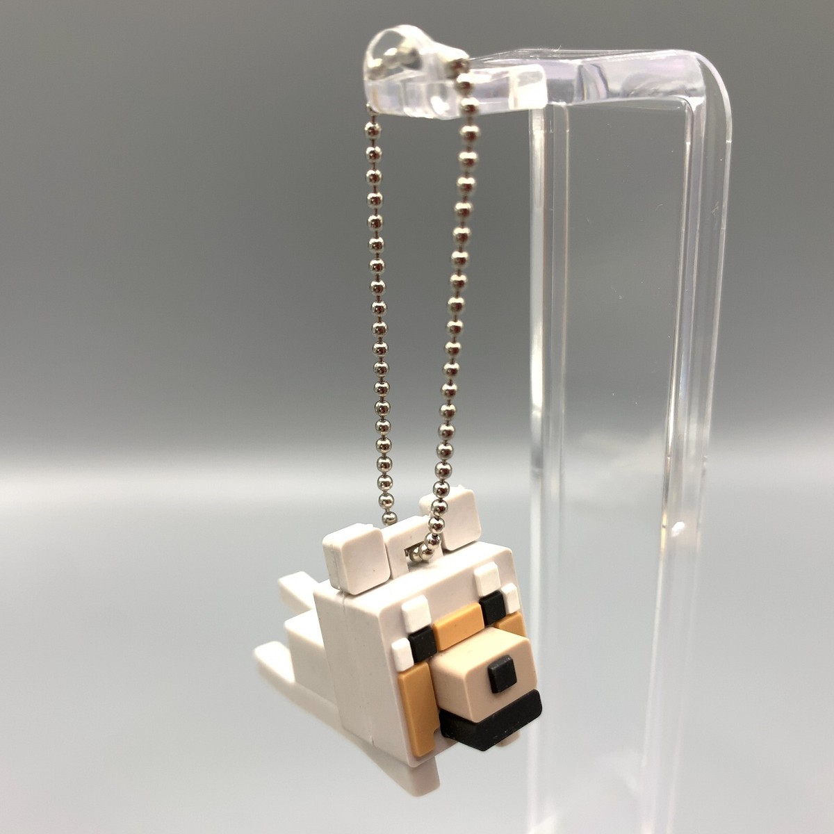 Wolf Minecraft Mini Figure Rubber Mascot Keychain Japan xx216 | eBay