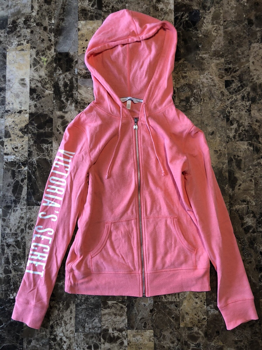 Sweat à Capuche Victoria's Secret PINK - Taille XS, Couleur Rose/bleu, Coupe Loose Fit