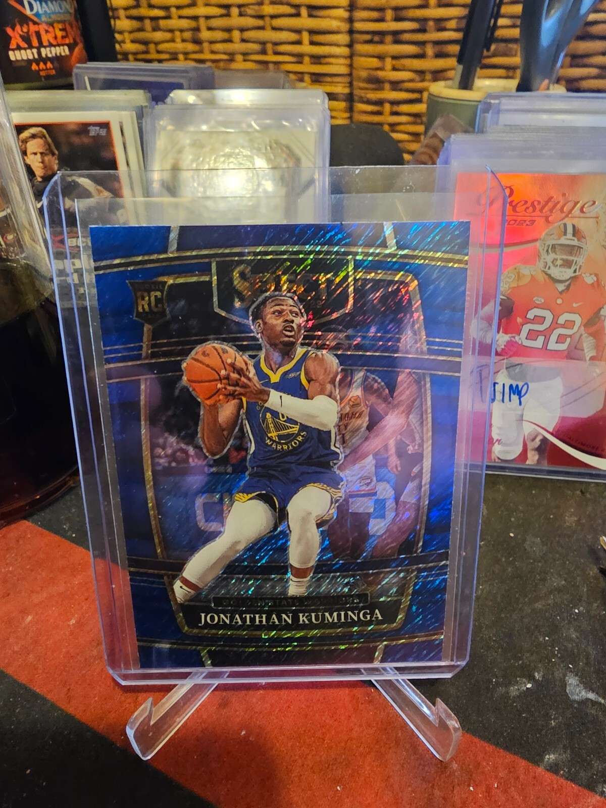 2021-22 Panini Select Jonathan Kuminga RC #28 Concourse Blue Shimmer