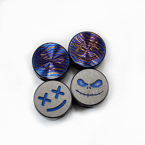 Titanium Timascus Knife Lanyard Bead Pendant Necklace Zipper Head EDC DIY Access - Picture 1 of 24