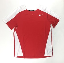 Nike Stock Vapor Select 1 Button Softball Jersey Women's Medium Red White AV6715
