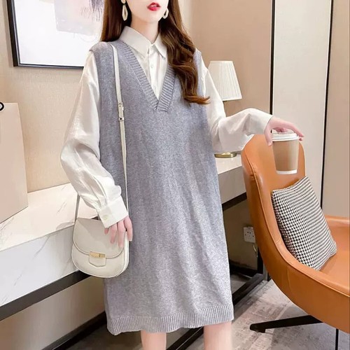 Women Winter Knitted Waistcoat Vest Gilet Tank V-Neck Sleeveless Sweater  Dress | eBay