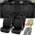 Leather Auto Car Seat Covers Cushion 3 Row 7 Seaters Full Set for Auto SUV VAN