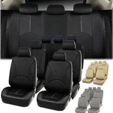 Leather Auto Car Seat Covers Cushion 3 Row 7 Seaters Full Set for Auto SUV VAN