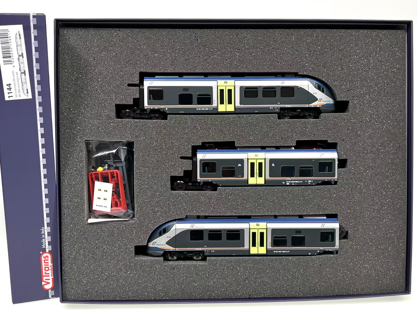 Vitrains 1144 Minuetto Electric FS Trenitalia Livery DTR Gray/Blue Illuminated