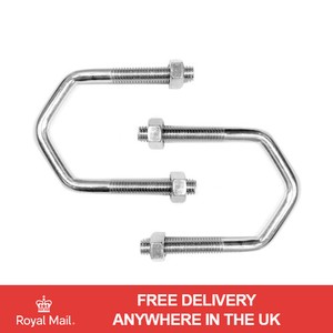 2 X Small V Bolt For Aerial Dish Caravan Motorhome Diy 1 75 With Nuts Free P P Ebay