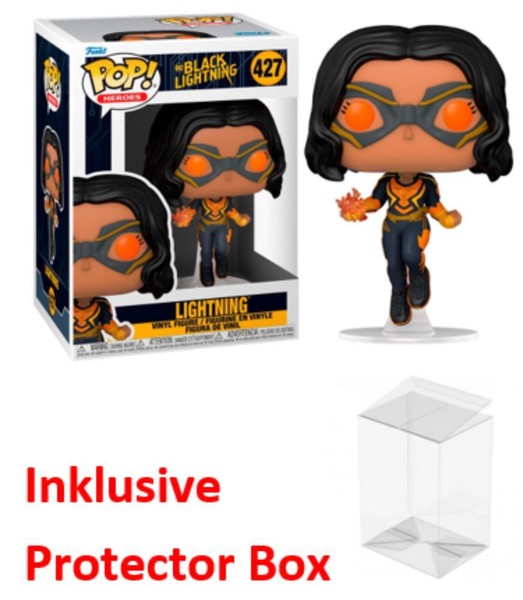Funko Pop Dc Black Lightning #427 Lightning Vinyl Figur Neu Sealed + Protector B-image