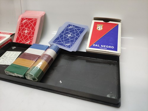 Set Carte Da Gioco Bridge Poker fiches + carte Dal Negro Aereo Club Vintage - Imagen 5 de 11