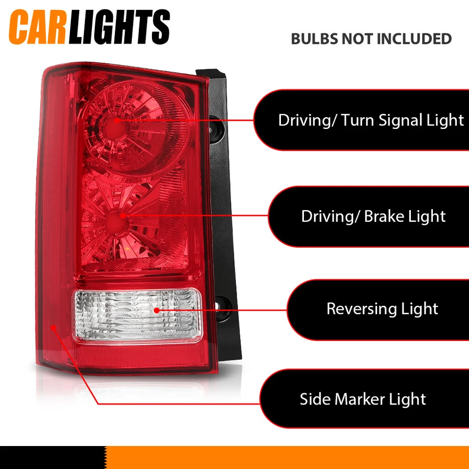 Fits 2009-15 Honda Pilot Red Tail Light Brake Lamp Driver Left Side Replacement - Imagem 3 de 4
