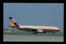Aviation airplane chrome postcard Japan Air System Airlines Airbus A300B2K-3C
