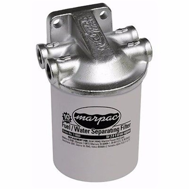 Yamaha Evinrude Johnson Fuel Filter Water Separator Kit STAINLESS STEEL Head MD eBay