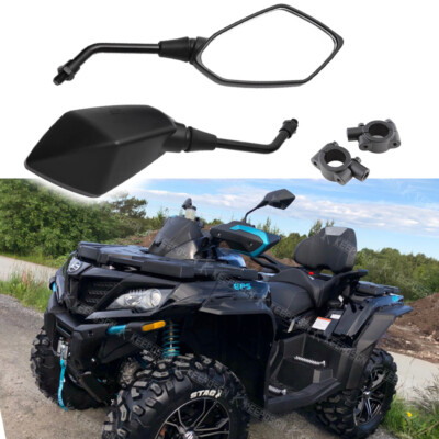 For CFMOTO CFORCE 500 600 800 1000 ATV Rearview Mirrors + 7/8'' Handlebar Clamps