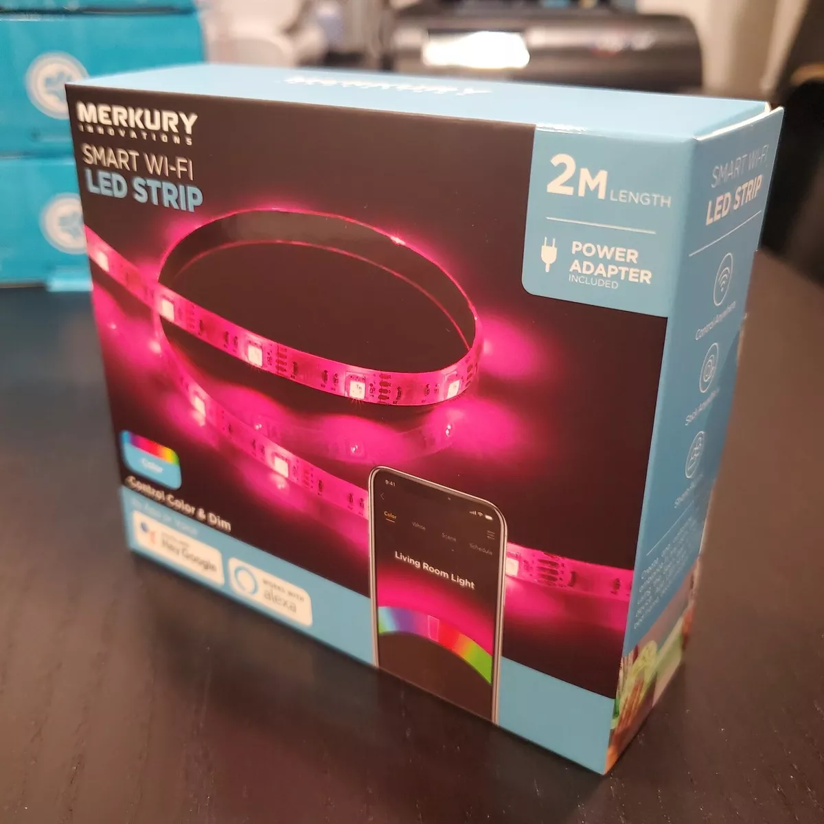 Merkury Innovations Smart Wi Fi LED Strip 2M Length works w