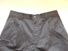 NEW Best Collection Black Pleated 4-Pocket Uniform Pants sz 32 Unhemmed 37" Inse