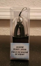 Reusable Silicone Straw With Travel Case And Cleaning Brush Black