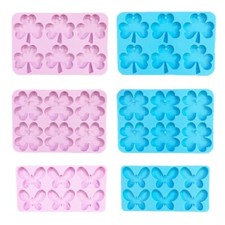 3xButterfly Silicone Mold Clover Shamrock Keychain Resin Mold Epoxy Casting Mold
