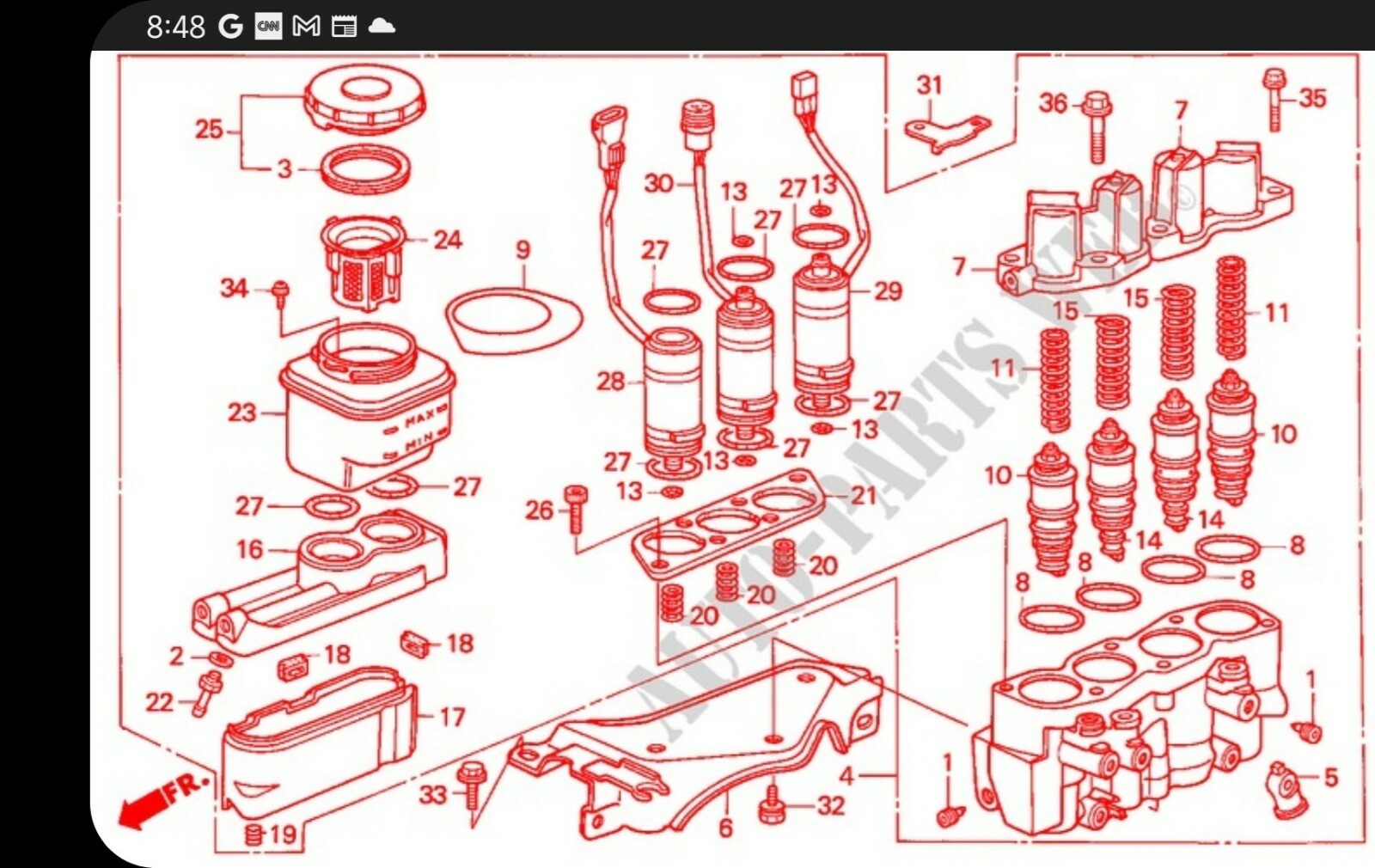 199196 Honda/Acura NSX ABS/ALB Modulator ORing Replacement/Rebuild