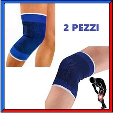 COPPIA GINOCCHIERA ORTOPEDICA FASCIA ELASTICA TUTORE SPORT GINOCCHIA GINOCCHIO
