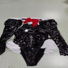 Black Bodysuit and Sleeves and Socks