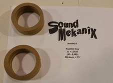 MDF Speaker / Spacer Rings, Tweeter Rings 3/4" Thick One Pair Made In USA