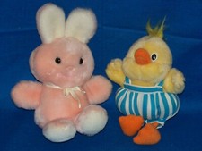 Plush Easter lot American Greetings Feathers duck Dakin pink Bunny Rabbit