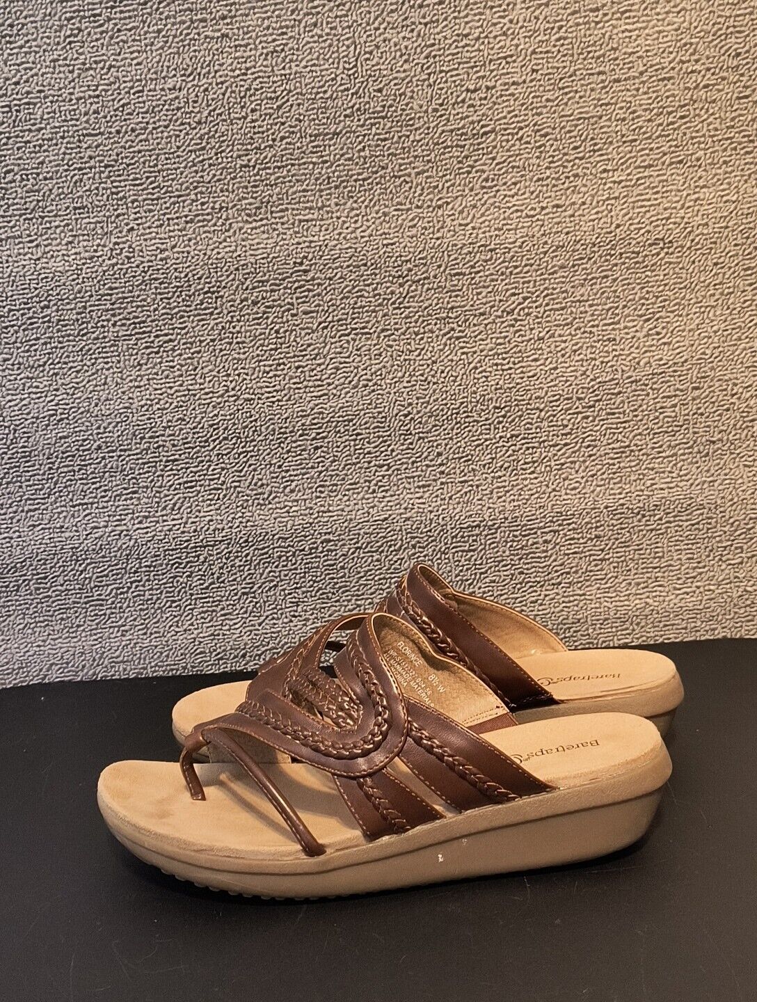 Baretraps Wedge Sandals Women's 8.5 Brown Toe Tho… - image 3