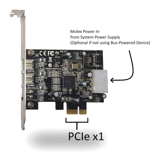 Controller Card PCIe to 1394 A+B(FireWire 800) Video Data Transfer Accessories - Afbeelding 11 van 13