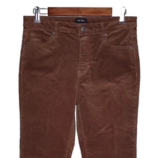 Well Worn womens skinny corduroy pants size 8 stretch solid brown mid rise