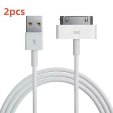 2pcs For Apple iPod Classic 80GB 120GB 160GB Charger USB Data Cable White