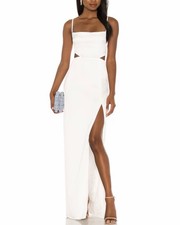 Nookie Stella Cut Out Gown Ivory White Size Large NWT Sold Out Revolve Wedding