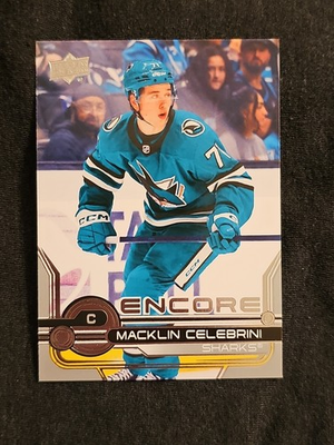 #ad 2024 25 UD Extended Series Macklin Celebrini Encore #E 8 RC Rookie Clean $6.99