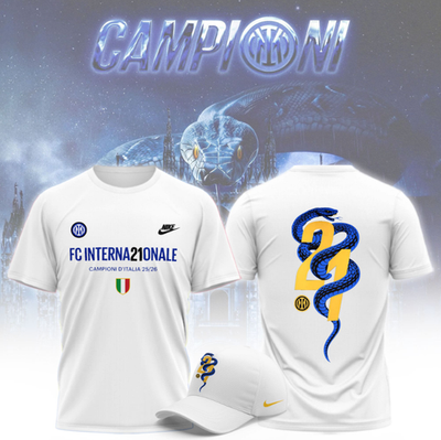 #ad #ad FC Internazionale Milano 21th Scudetto Champions 25 26 T Shirt $34.95