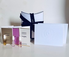 3x CHANEL SAMPLE SPRAY PERFUME GIFT SET  CARD 1.5 ML/0.05 FL Oz.  Set of 5 