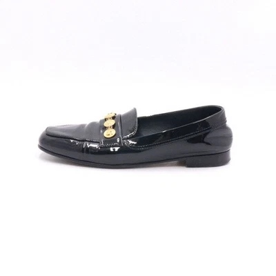 CHANEL Mocassins à pièces en vernis noir G37044 152897646 [U] - Photo 1/4
