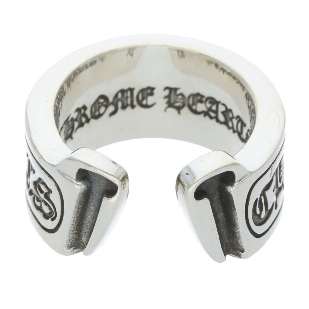 Chrome Hearts LG SCROLL LABEL Large Silver Ring Mens Size 16 Used 5a9eea0c95e1a5 thumbnail 3