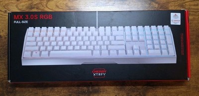 Cherry MX 3.0S Wired Mechanical Gaming Keyboard RGB, White, MX Silent Red Keys