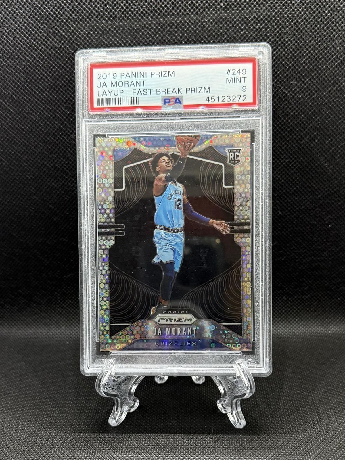 2019-20 Panini Prizm Rookie Variation Ja Morant #249 Fast Break Prizm LayUp (RC)