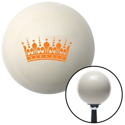 Orange Queens Crown Ivory Shift Knob w/ M16x1.5 Insert Shifter Auto Manual Brody