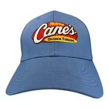 Raising Cane's Chicken Fingers Blue Baseball Cap Hat One Size Employee Uniform