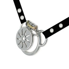 Male Chastity Cage Flat-Panel Feminine-Style Abstinence Restraint CB Lock Device