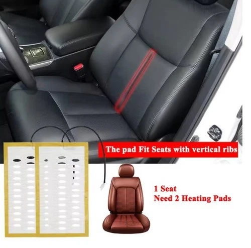 2Seats Car Seat Heater Kit Alloy Wire Heating Pads 3Gear Single Switch Universal - Bild 6 von 9