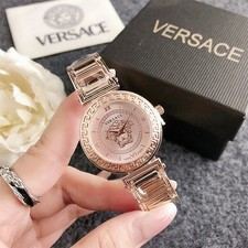 2026 Women's Versace 32mm Quartz Watch - Classic Alloy Wristband with Box